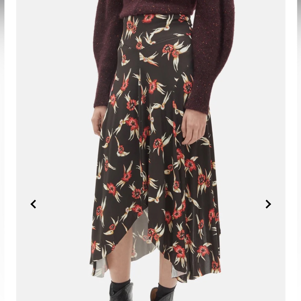 ISABEL MARANT
Dracen Asymmetrical Print Skirt Size 38